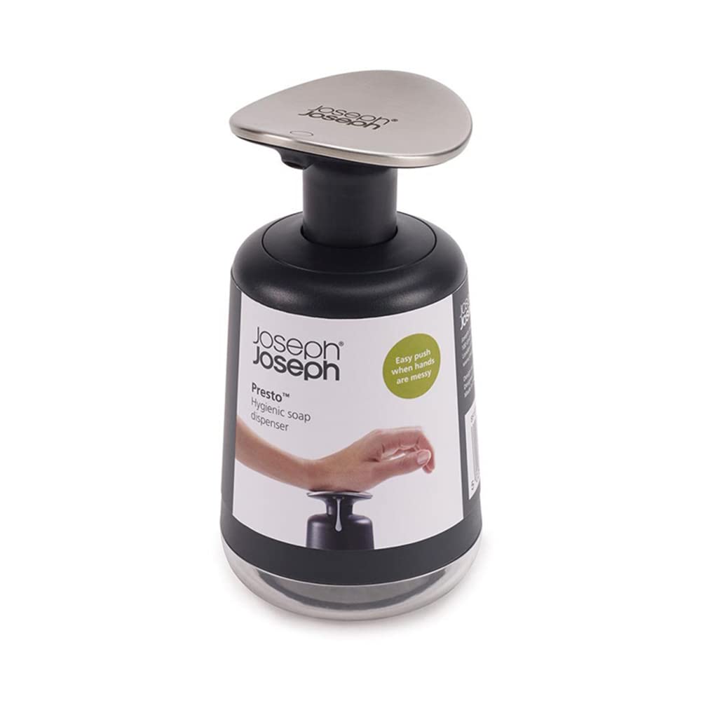 Joseph Joseph Presto Hygienic Bathroom Soap pump dispenser, refillable – Grey...