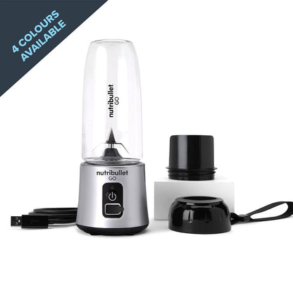 nutribullet blender 1638 GO Cordless Blender (Silver), 17.8 cm*9.0 cm*9.0 cm