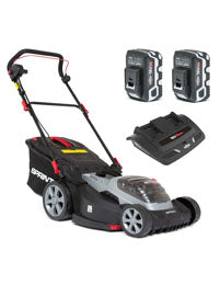 Sprint 2x18V (36V) Lithium-Ion 44cm Cordless Lawn Mower 440P18V | 2x 5Ah Battery and Dual Charger