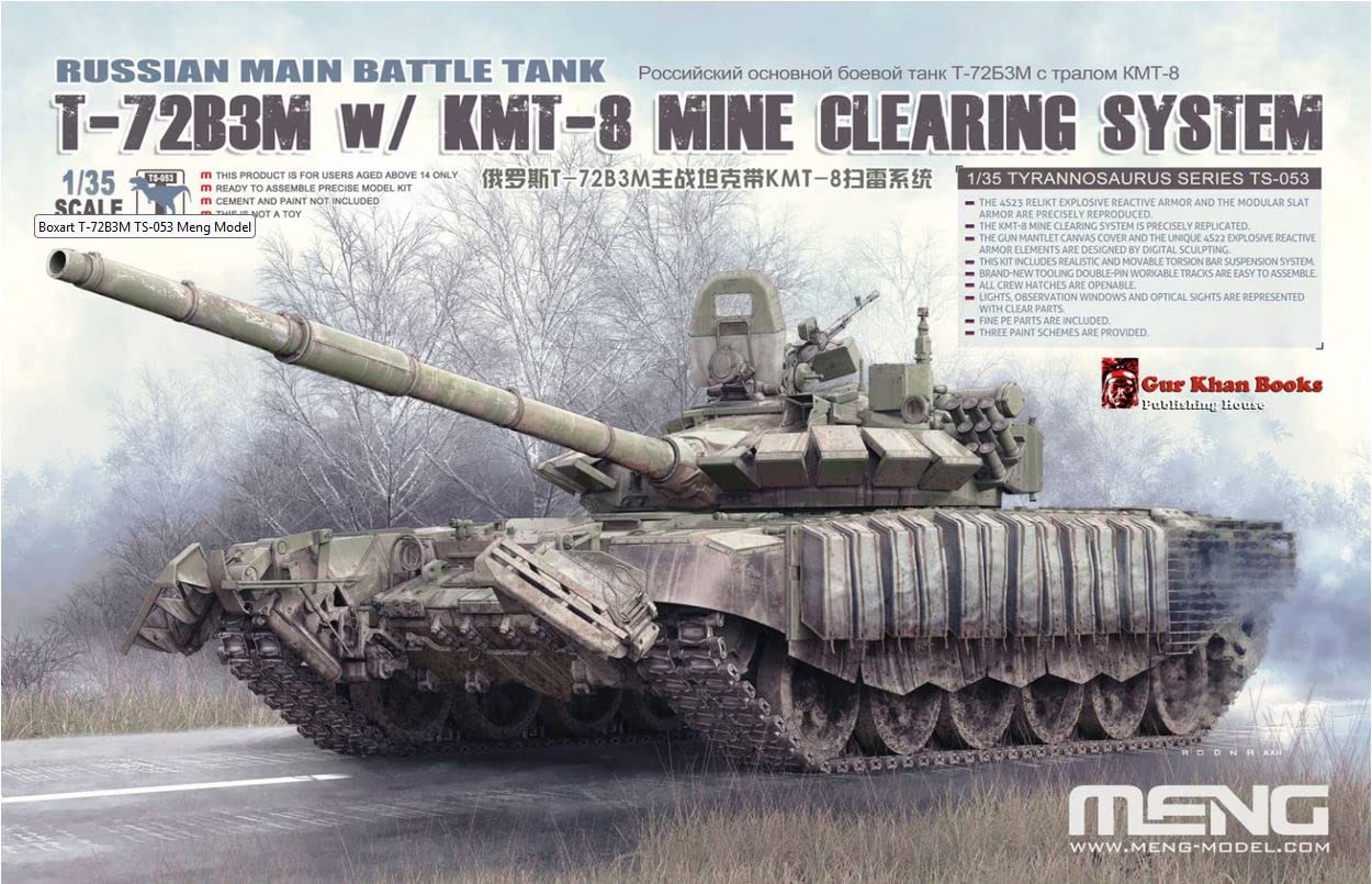 Meng Model MNGTS-053 1:35-Russian MBT T-72B3M / KMT-8 Mine Clearing Scale Mod...