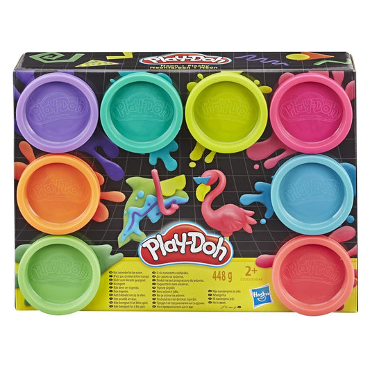 Play-Doh 8-Pack Neon Non-Toxic Modeling Compound with 8 Colours, E5063ES1