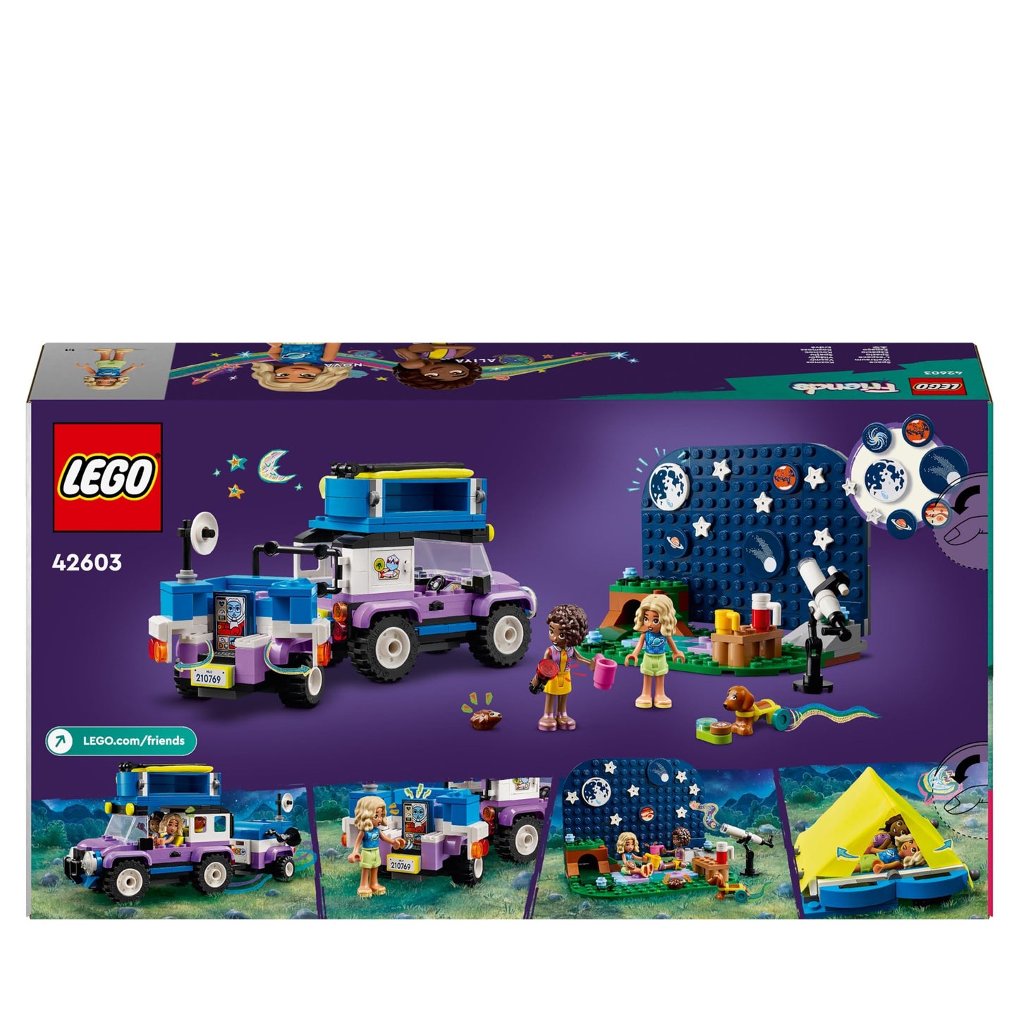 LEGO Friends Stargazing Camping Vehicle Set with 4x4 Car Toy for 7 Plus Year ...