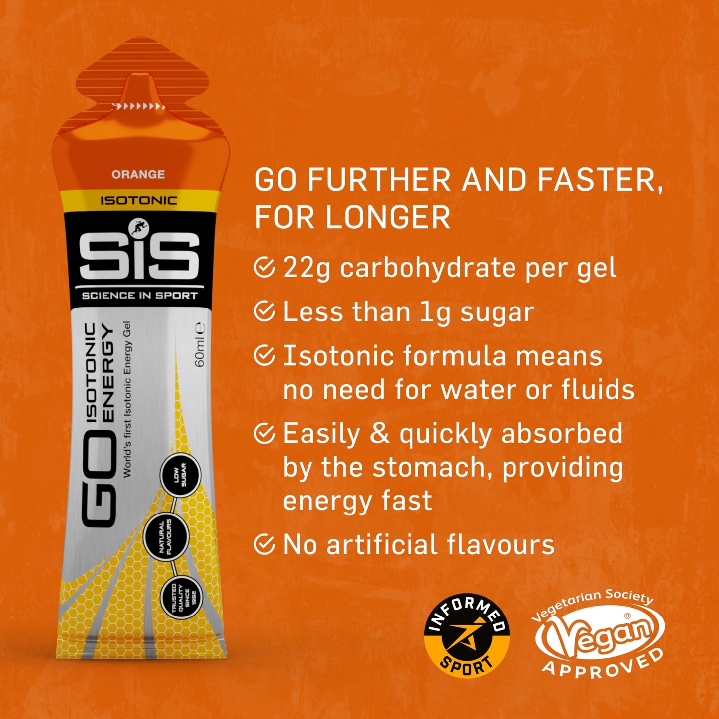 Science In Sport GO Isotonic Energy Gels, Running Gels with 22g Carbohydrates...