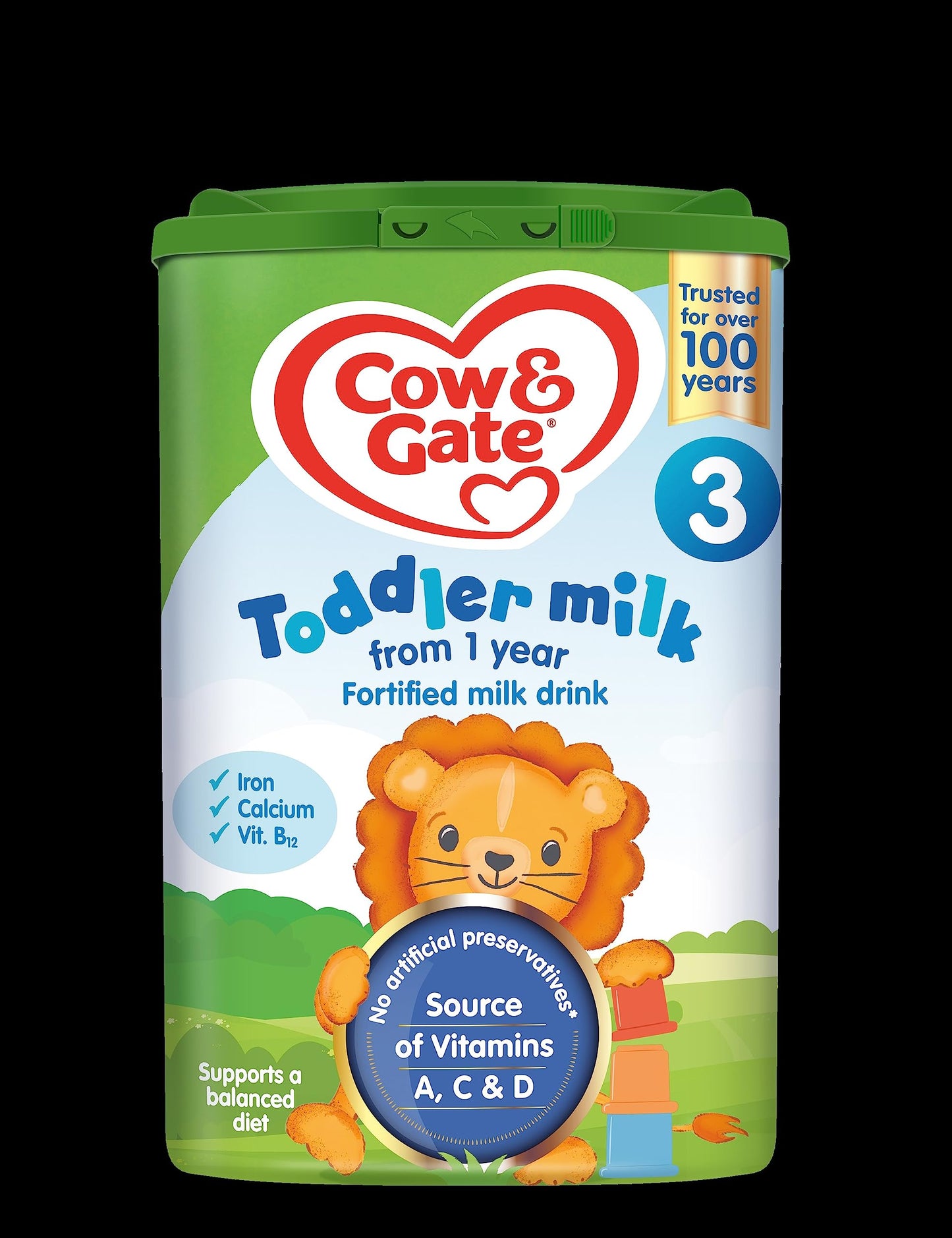 Cow & Gate 3 Toddler Baby Milk Powder Formula, 1-2 Years, 800 g (Pack of 6)