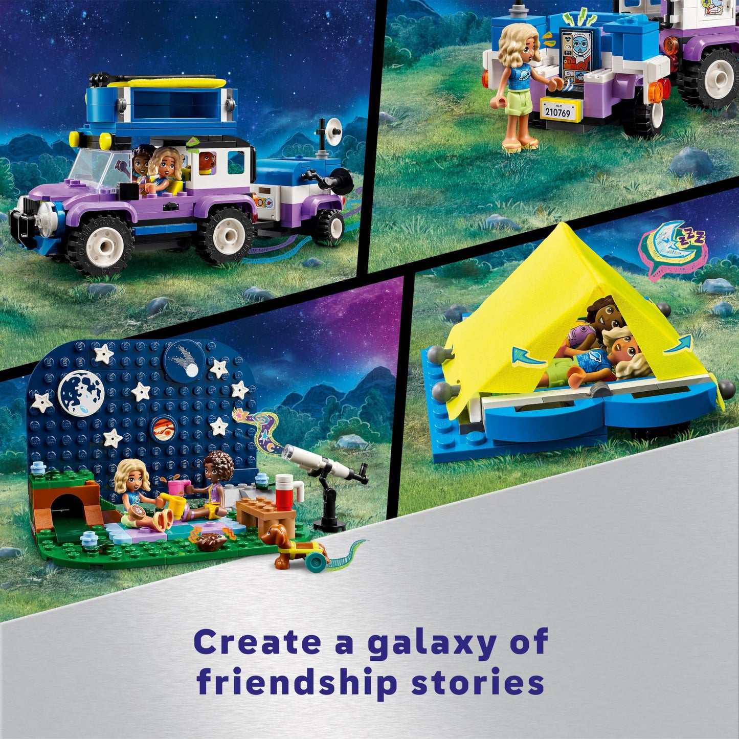 LEGO Friends Stargazing Camping Vehicle Set with 4x4 Car Toy for 7 Plus Year ...