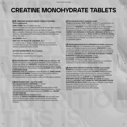 Bulk Creatine Monohydrate Tablets, 1000 mg, Pack of 270, Packaging May Vary