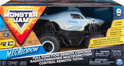 Monster Jam, Official Megalodon Remote Control Monster Truck, 1:24 Scale, 2.4...