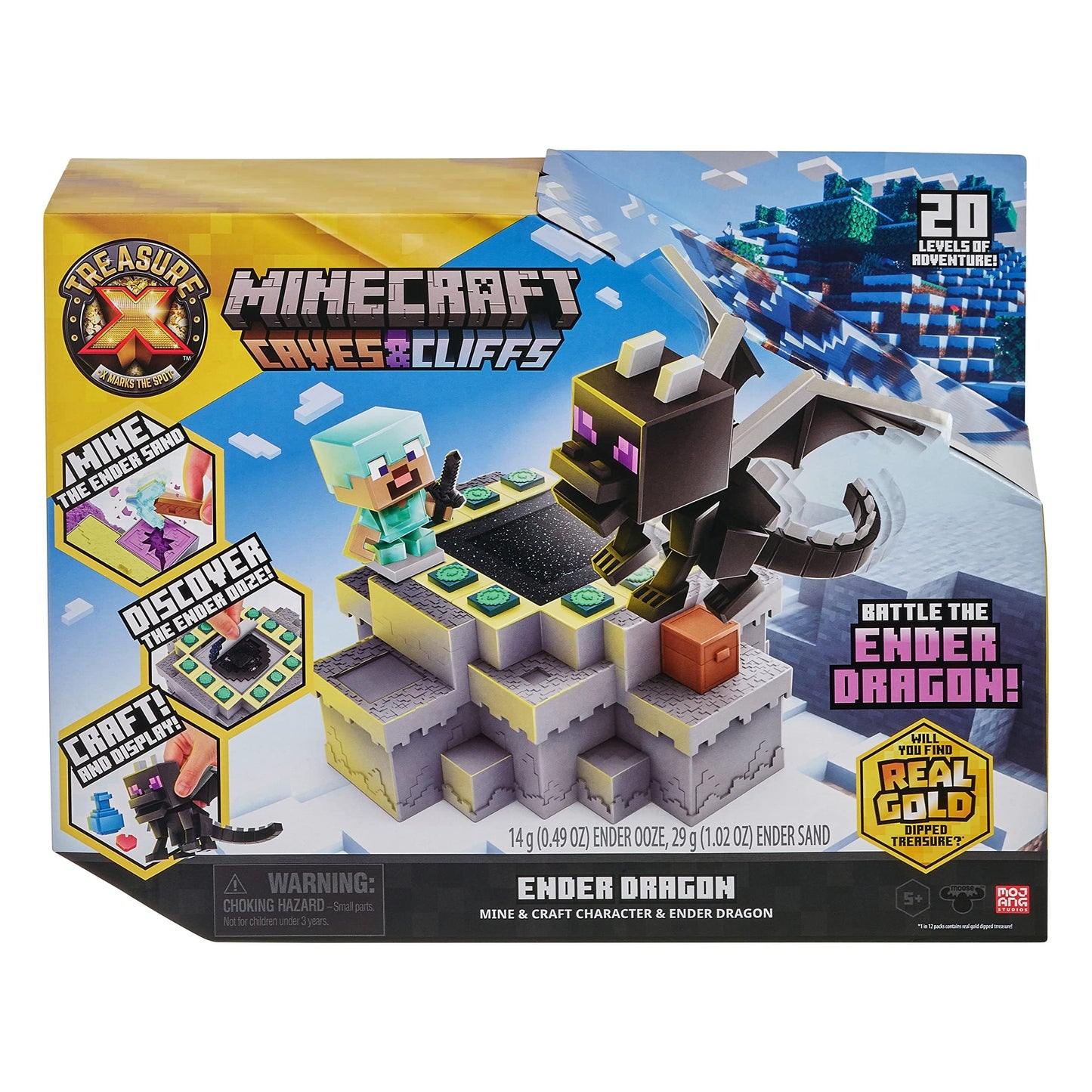 Treasure X Minecraft Caves & Cliffs Ender Dragon. Mine & Craft Character and ...