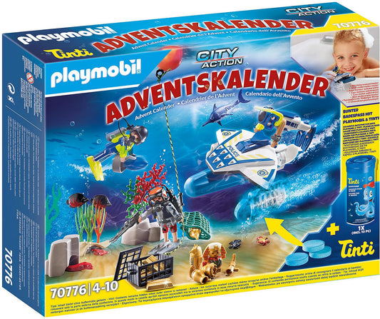 Playmobil 70776 Advent Calendar Bathtime Fun Police Diving Mission, Fun Imagi...